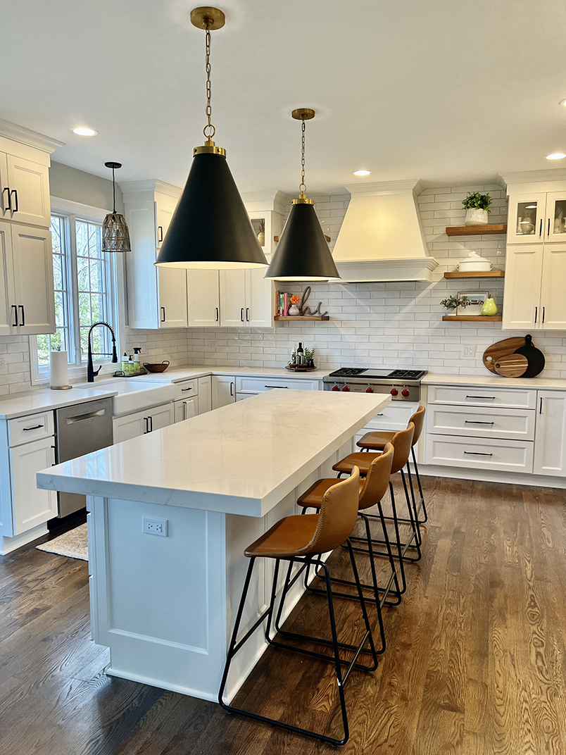 White Kitchen Design Island